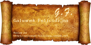 Galvanek Feliciána névjegykártya